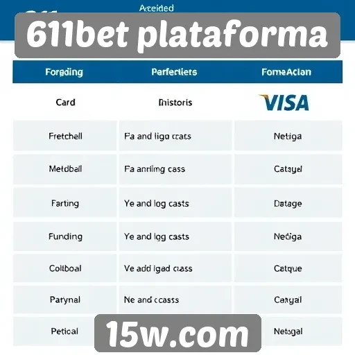 Métodos de pagamento aceitos pelo 611bet